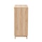 Baxton Studio Elsbeth Mid-Century Modern Oak Brown Finished Wood and Natural Rattan 5-Drawer Storage Cabinet 226-12954-ZORO - alternate 8